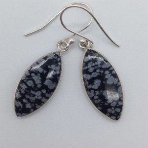 Snowflake Obsidian Crystals solid sterling silver